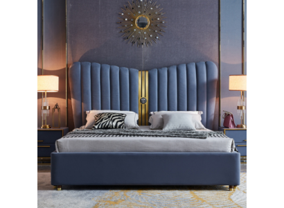 Bett Polster Design Luksus Puu Kaksivuoteet Makuuhuone Hotellihuonekalut Uusi